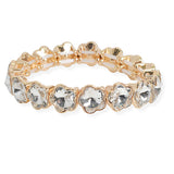 107221, CLOVER RHINESTONE STRETCH BRACELET