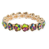 107221, CLOVER RHINESTONE STRETCH BRACELET