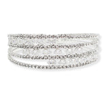 107286, MARQUISE CUBIC ZIRCONIA ACCENT CRYSTAL RHINESTONE STRETCH CUFF BRACELET