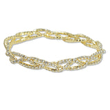 108380, TWISTED CRYSTAL RHINESTONE STRETCH BRACELET