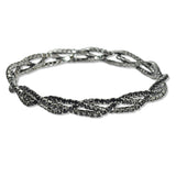 108380, TWISTED CRYSTAL RHINESTONE STRETCH BRACELET