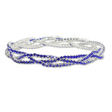 108380, TWISTED CRYSTAL RHINESTONE STRETCH BRACELET