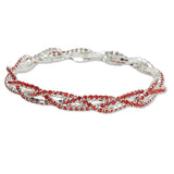 108380, TWISTED CRYSTAL RHINESTONE STRETCH BRACELET