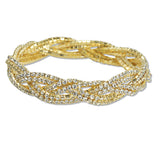 108379, DOUBLE LINE TWISTED CRYSTAL RHINESTONE STRETCH BRACELET