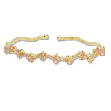 108385, SQUARE CUBIC ZIRCONIA ACCENT CRYSTAL RHINESTONE STRETCH CUFF BRACELET