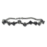 108385, SQUARE CUBIC ZIRCONIA ACCENT CRYSTAL RHINESTONE STRETCH CUFF BRACELET