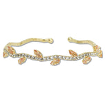 108384, MARQUISE CUBIC ZIRCONIA ACCENT CRYSTAL RHINESTONE STRETCH CUFF BRACELET