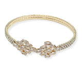 107294, MARQUISE CUBIC ZIRCONIA ACCENT CRYSTAL RHINESTONE STRETCH CUFF BRACELET