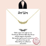 Dainty Angel Wing Necklace - view 2