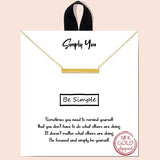 Dainty BAR Necklace