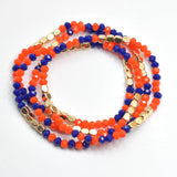 109237, GAME DAY MULTI LAYERED BEADED STRETCH BRACELET