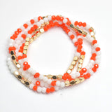 109237, GAME DAY MULTI LAYERED BEADED STRETCH BRACELET