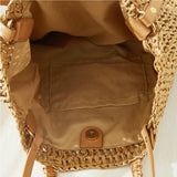 95787, STRAW WITH DOUBLE HANDLE TOTE BAG