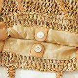 95787, STRAW WITH DOUBLE HANDLE TOTE BAG