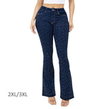 108684, BLING CRYSTAL EMBELLISHED DENIM STRETCH JEANS