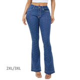 108682, BLING CRYSTAL EMBELLISHED DENIM STRETCH JEANS