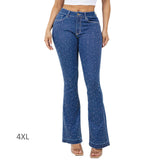 108682, BLING CRYSTAL EMBELLISHED DENIM STRETCH JEANS