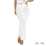 108373, WAFFLE PATTERN CRYSTAL EMBELLISHED BLING LEGGINGS