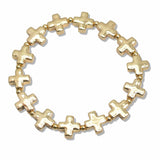 107690, CROSS BEADED STRETCH BRACELET