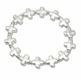 107690, CROSS BEADED STRETCH BRACELET