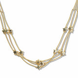 107684, STAR ACCENT TRIPLE LAYERED SPRING NECKLACE