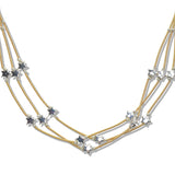107684, STAR ACCENT TRIPLE LAYERED SPRING NECKLACE