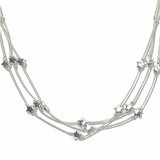 107684, STAR ACCENT TRIPLE LAYERED SPRING NECKLACE
