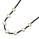 108678, CLOVER ACCENT BEADED NECKLACE