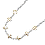 108677, CROSS ACCENT BEADED NECKLACE