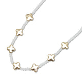 108678, CLOVER ACCENT BEADED NECKLACE