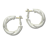 Twisted Matte Metal Hoop Earrings – Matte Silver · EWE1104-MS_NM _DSC8267