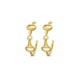 24K Gold Tone Heritage Link Hoop Earrings – Worn Gold · ER10469VG24K_TP _DSC8311