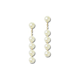 Linked Pearl Linear Drop Earrings – Gold · VER1247GD_VOP _DSC8402