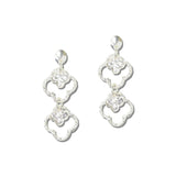 Hammered Open Clover Dangle Earrings – Silver · VER2325SV_VOP _DSC8403