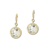 Round Faceted Crystal Drop Earrings – Gold/Clear · VER6866GDCR_VOP _DSC8436