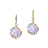 Round Faceted Crystal Drop Earrings – Gold/Lavender · VER6866LVD_VOP _DSC8438