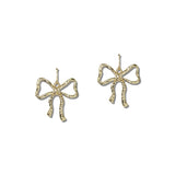 Hammered Bow Drop Earrings – Gold · EW20343GD_WT _DSC8450