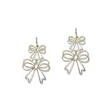 Double Bow Wire Dangle Earrings – Gold · EW20339GD_WT _DSC8452