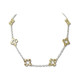 Open Quatrefoil Station Necklace – Gold/Silver · NW3640MU_WT _DSC8489