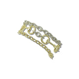 14K Gold Plated Two Tone Heritage Link Multi Strand Bracelet – Two Tone · 2249B_MX _DSC8577