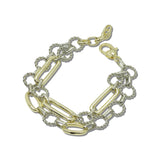 14K Gold Plated Two Tone Oval Link Chain Bracelet – Two Tone · 2153B _DSC8578