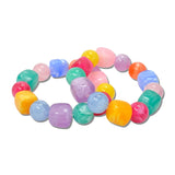 2 Piece Chunky Resin Cube Round Bead Bracelet Set – Multi · MBR5788MU-2_PK _DSC8610