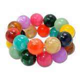 Marbled Gumball Bead Double Strand Stretch Bracelet – Multi · MBR5778MU_PK _DSC8622