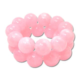 Marbled Gumball Bead Double Strand Stretch Bracelet – Lt.Pink · MBR5778LPK_PK _DSC8623
