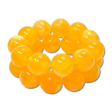 Marbled Gumball Bead Double Strand Stretch Bracelet – Mustard · MBR5778MD_PK _DSC8624