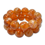 Marbled Gumball Bead Double Strand Stretch Bracelet – Brown · MBR5778BR_PK _DSC8625
