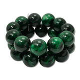 Marbled Gumball Bead Double Strand Stretch Bracelet – Dk.Green · MBR5778DGR_PK _DSC8626