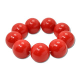Chunky Spherical Bubble Bead Stretch Bracelet – Red · MBR5775RE _DSC8627