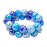 Iridescent Gumball Bead Stretch Bracelet Set – Blue Multi · MBR5777BLMU_PK _DSC8630