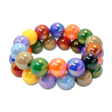 Iridescent Gumball Bead Stretch Bracelet Set – Dk.Multi · MBR5777MU-4_PK _DSC8631